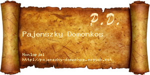 Pajenszky Domonkos névjegykártya
